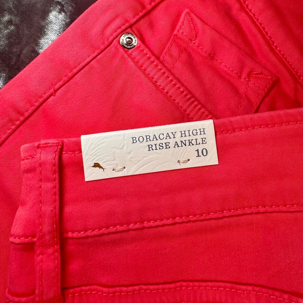 Tommy Bahama Boracay High-Rise ankle Jean in Paradise Pink- Size 10 - Picture 6 of 6